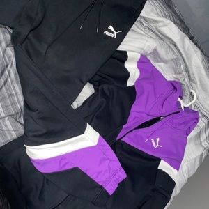Puma MCS Purple Sweatsuit (Size Medium/Large)